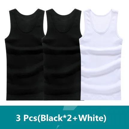 ON SALE !!! 3pcs/lot Men's 100% Cotton Singlet Seamless Underwear Brand Clothing Men’s Sleeveless Comfortable Undershirts