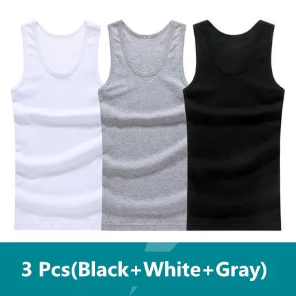 ON SALE !!! 3pcs/lot Men's 100% Cotton Singlet Seamless Underwear Brand Clothing Men’s Sleeveless Comfortable Undershirts