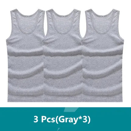 ON SALE !!! 3pcs/lot Men's 100% Cotton Singlet Seamless Underwear Brand Clothing Men’s Sleeveless Comfortable Undershirts
