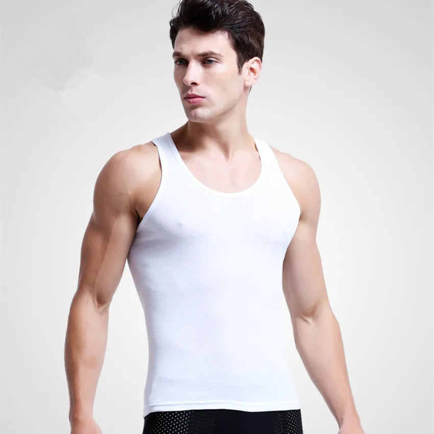 ON SALE !!! 3pcs/lot Men's 100% Cotton Singlet Seamless Underwear Brand Clothing Men’s Sleeveless Comfortable Undershirts